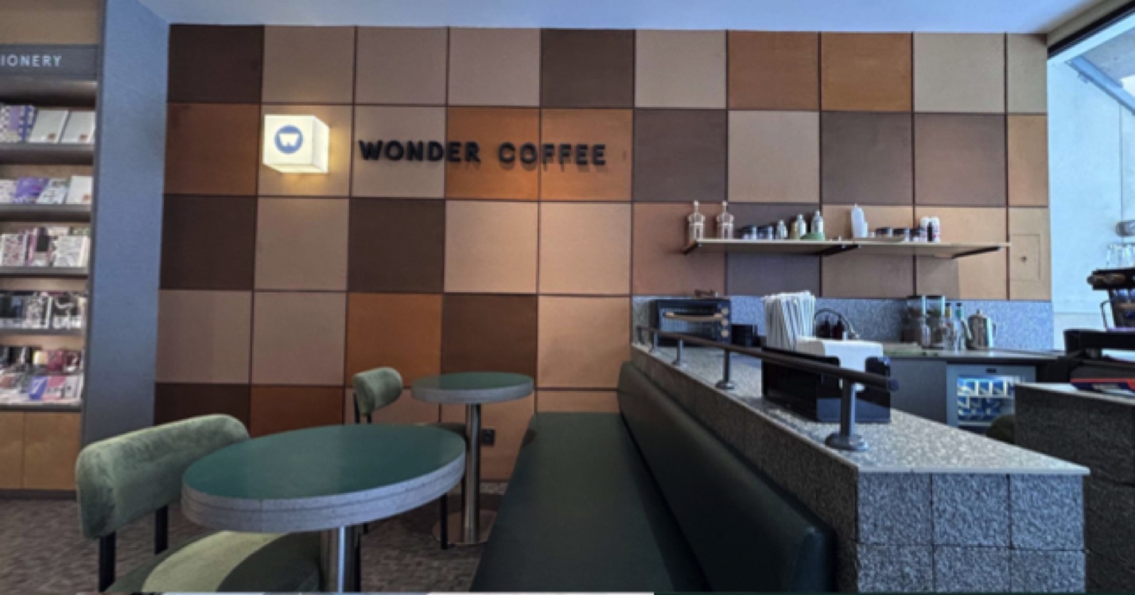 Seating at Wonder Coffee